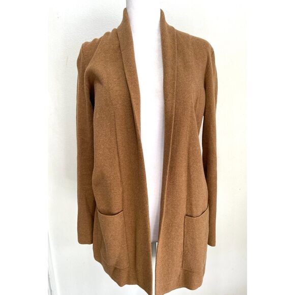 J. Crew knitted blazer sweater cardigan brown casual dark accademia women XXSP - Picture 3 of 8